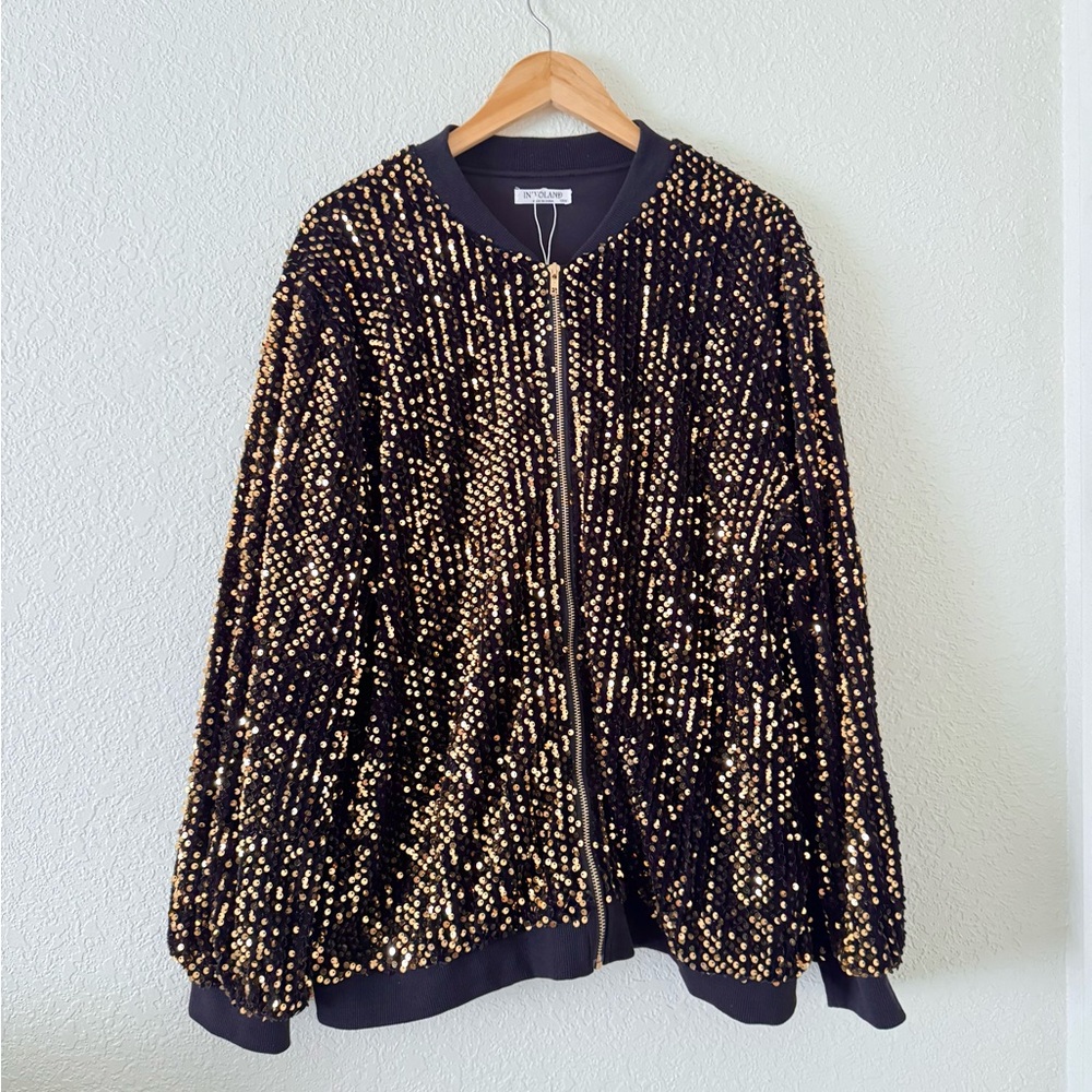 Sequin Gold Jacket for Women